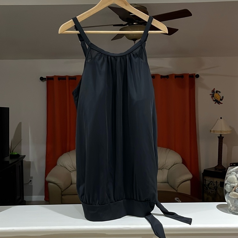 Shape Solver By Penbrooke Women’s Plus Size 24W Black Tankini Swimwear